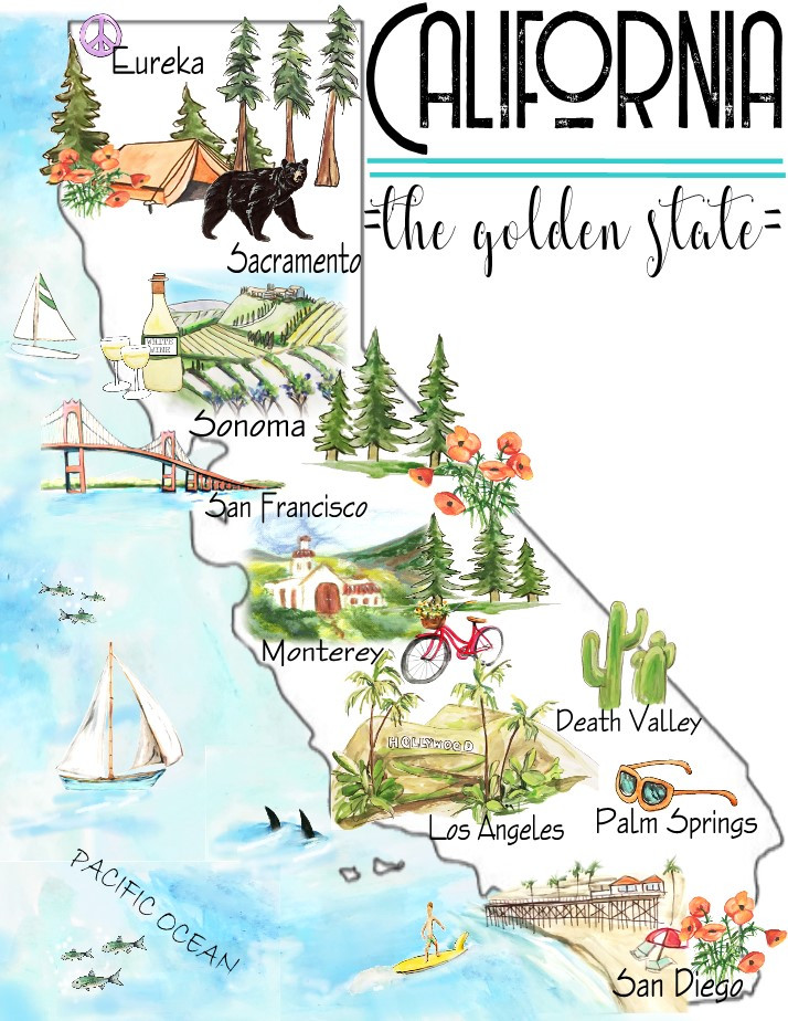 0145 California State Map