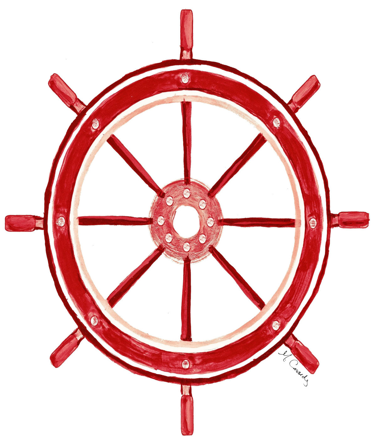 30981 Red Shipwheel